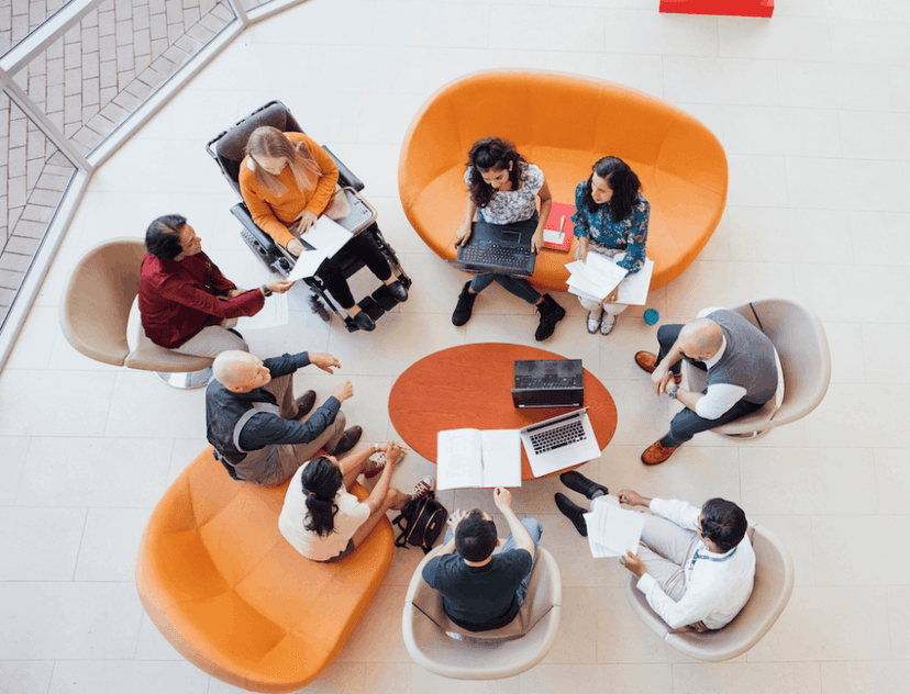 Team collaborating on healthcare solutions